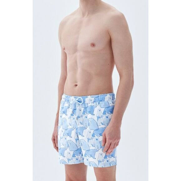 Bluemint Polar Bear Print Arthus Swim Trunks Size Large - Picture 7 of 7